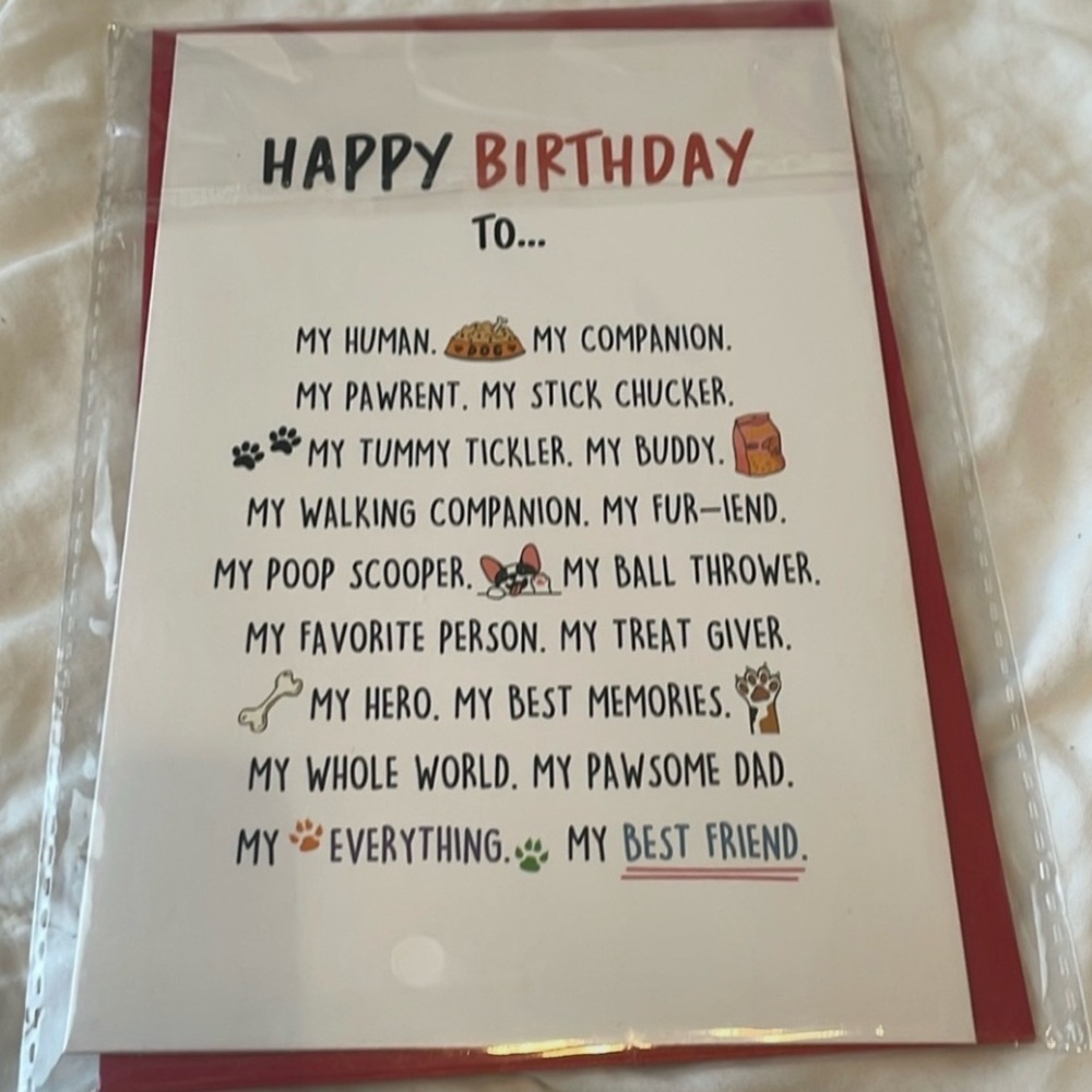 *$1 when bundled* Birthday Card From Pet‎